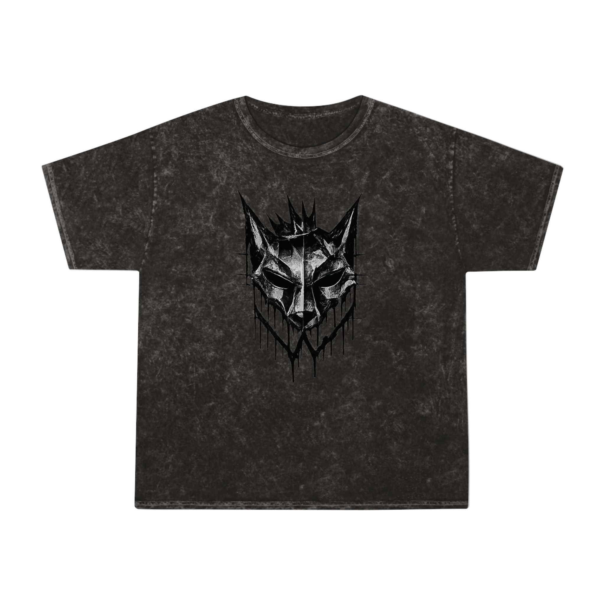 NÛLLWØLF Acid Wash Emblem Tee