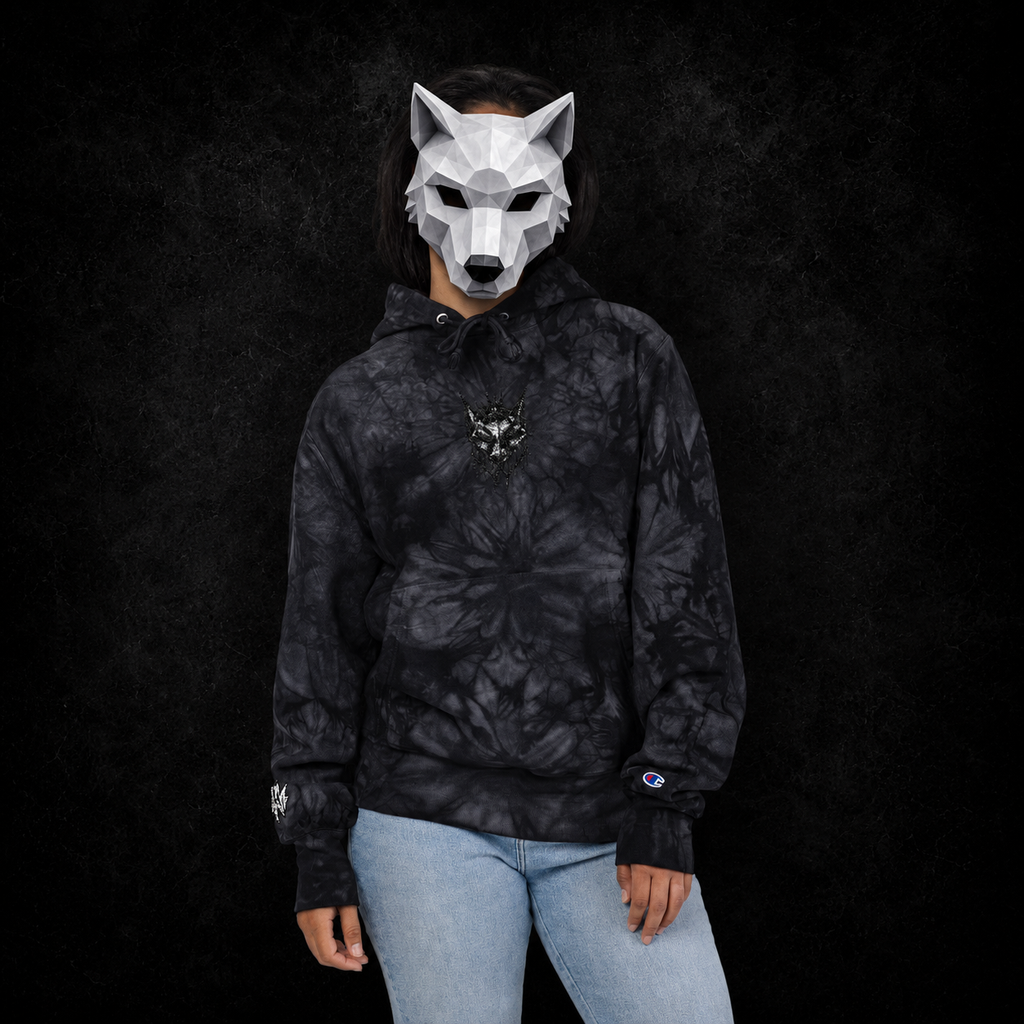 NÛLLWØLF - Embroidered Tie-Dye Hoodie