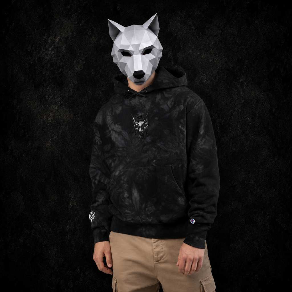 NÛLLWØLF - Embroidered Tie-Dye Hoodie