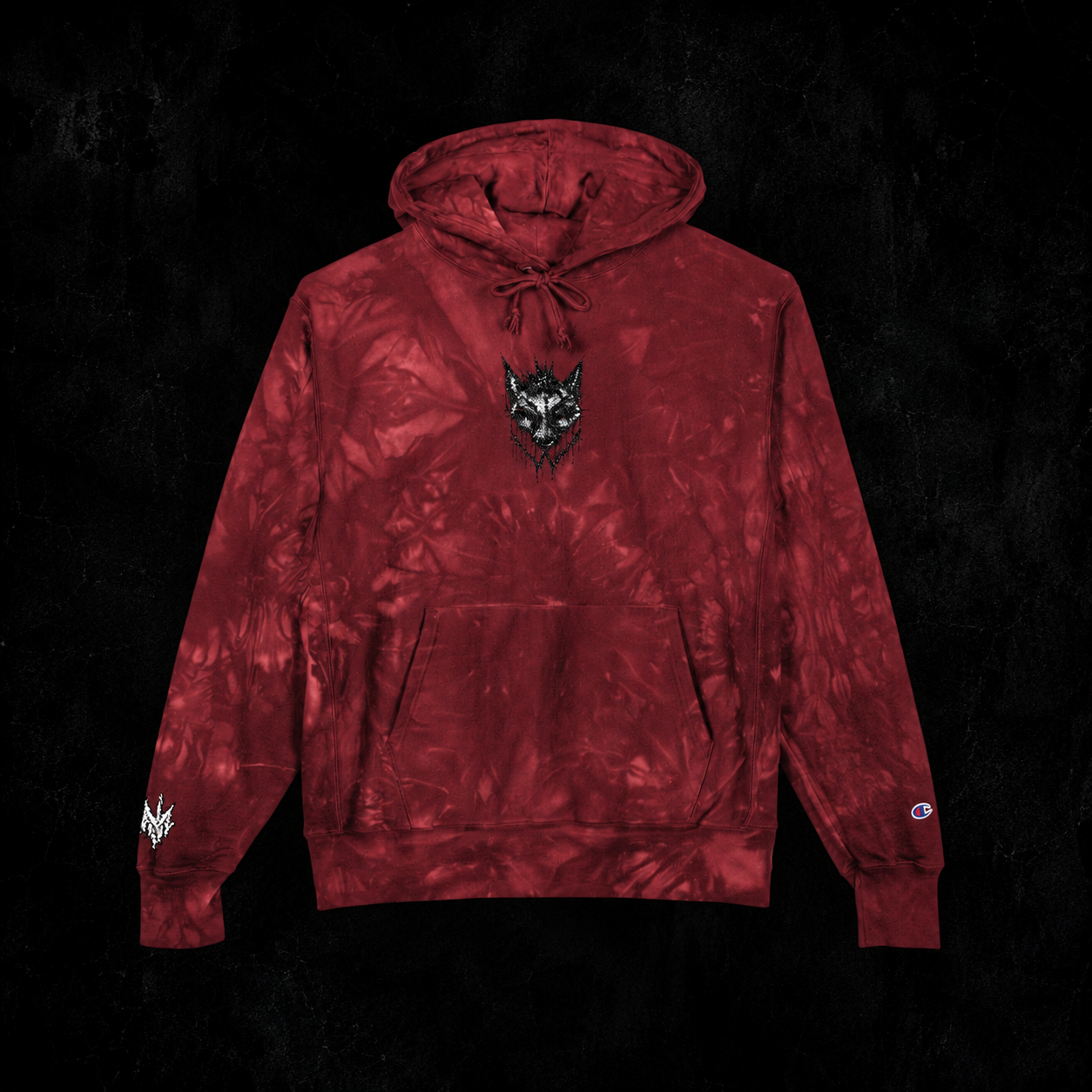 NÛLLWØLF - Embroidered Tie-Dye Hoodie