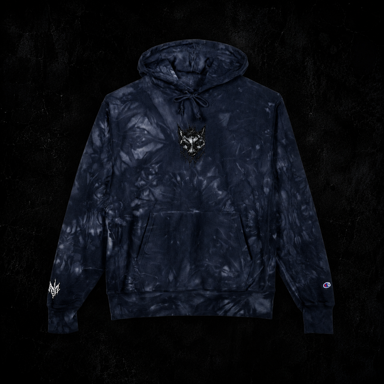 NÛLLWØLF - Embroidered Tie-Dye Hoodie