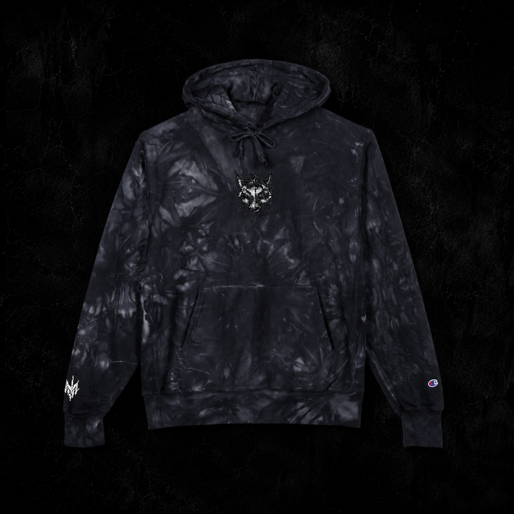NÛLLWØLF - Embroidered Tie-Dye Hoodie